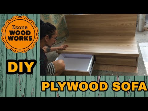 PAANO GUMAWA NG DIY PLYWOOD SOFA / HOW TO BUILD DIY PLYWOOD SOFA BY KZONE WOODWORKS