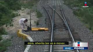 ¡Así asaltan trenes en México! Usan piedras para frenarlos | Noticias con Ciro Gómez Leyva