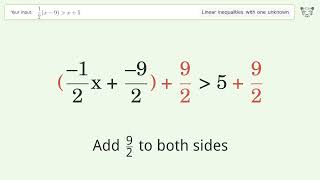 12x9 Greater Than X5  Solve Linear Inequalities With One Unknown