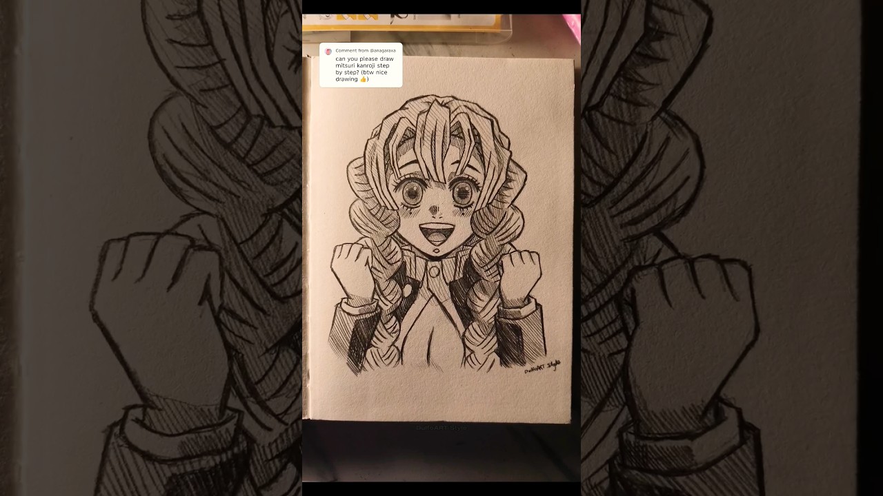 How to draw Mitsuri Kanroji 