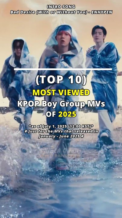 TOP 10 MOST VIEWED KPOP BOY GROUP MVs OF 2025 #shorts #kpop #boygroup #TREASURE #SEVENTEEN #RIIZE