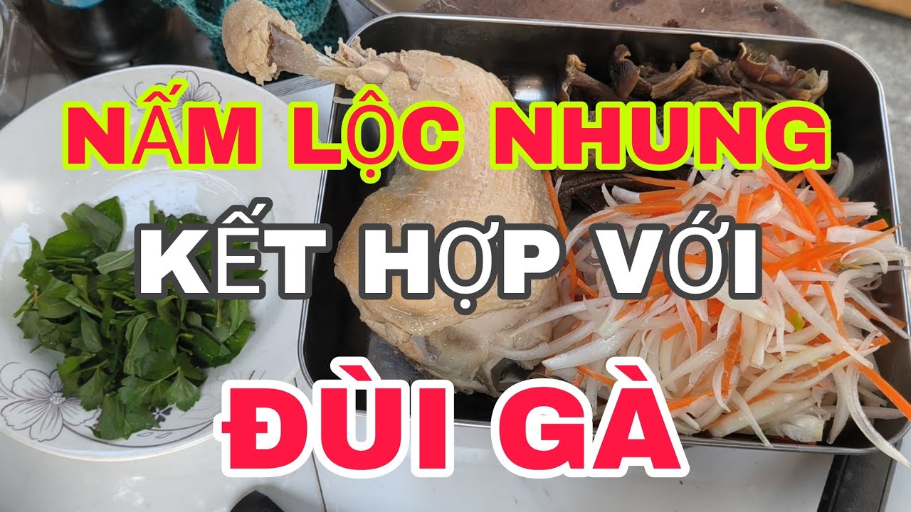 NẤM LỘC NHUNG KẾT HỢP VỚI THỊT  GÀ NGON CHUẨN VỊ NHÀ HÀNG 