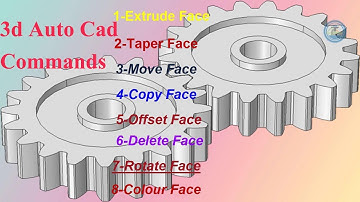 3D Auto Cad Commands | How to Use Extrude Face,Taper, Copy ,Rotate Delete,Colour,Offset,& Move Face