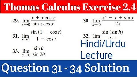 Thomas Calculus Exercise 2.4 Question#31-34 solution |One sided limit algebrically.