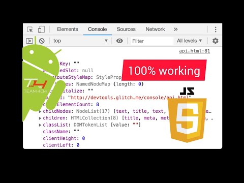 Inspect and console element using android OS | ANDROID