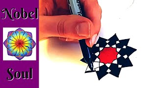 How to Draw the Decagram Grid and the Interlaced 10 Pointed Star | Step by Step Geometry Tutorial