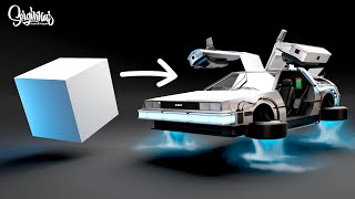 картинка: Delorean DMC-12 - Полный процесс моделирования. Моделирование/Текстурирование/Анимация - 10 часов