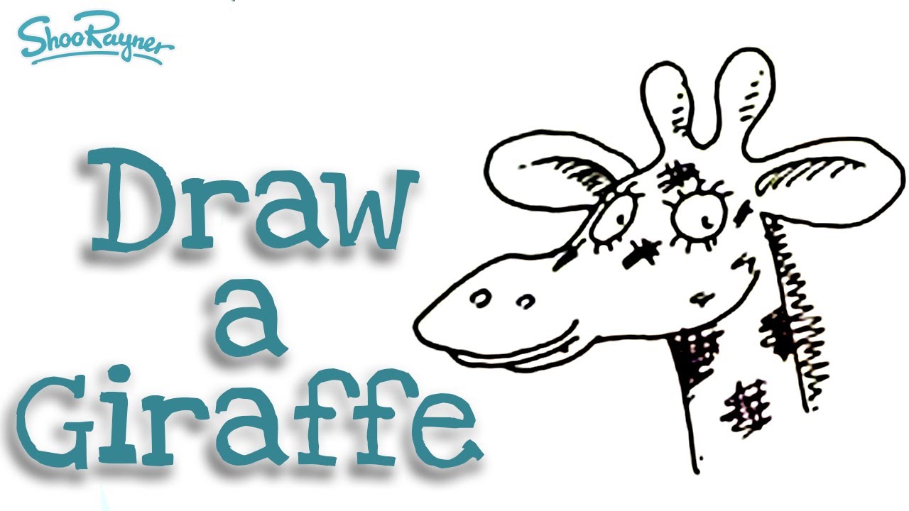 how to draw a real giraffe step by step