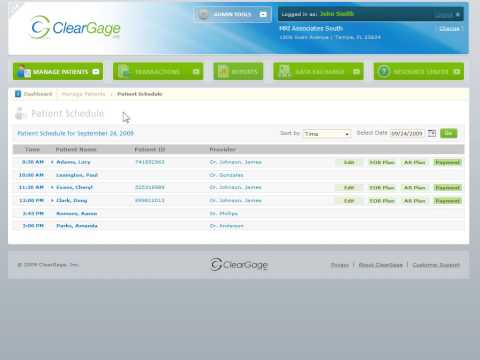 Clear Gage Manage Patients Module (Tutorial)