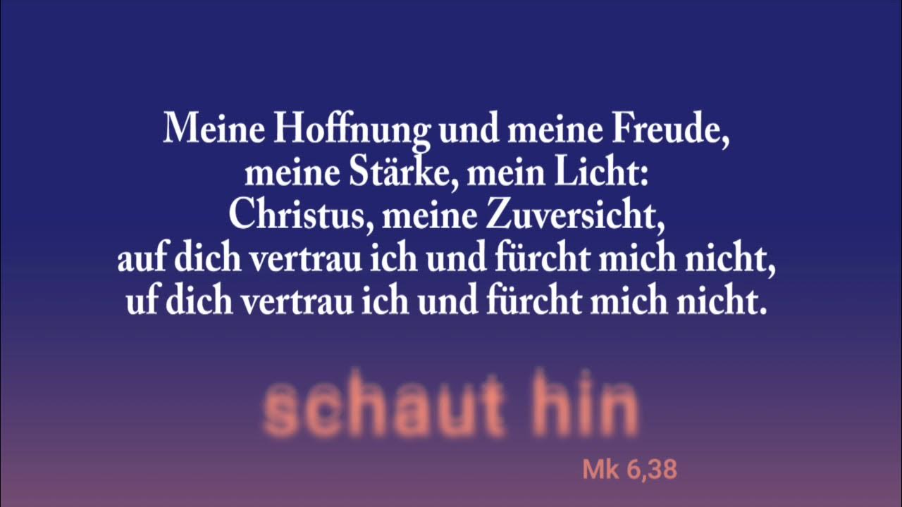 Meine Hoffnung und meine Freude Bandbegleitung YouTube