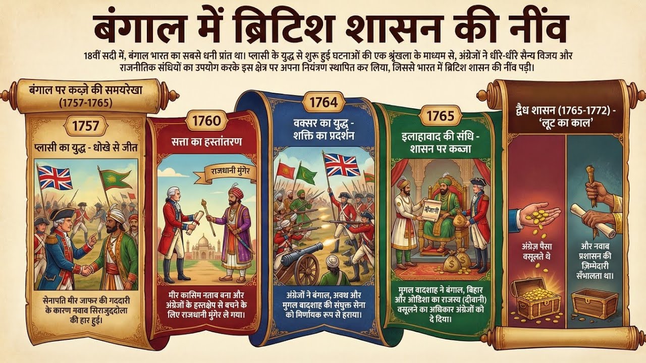 Battle of Plassey (1757) & Buxar (1764) - How British Conquered India