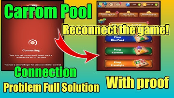 CARROM POOL CONNECTION PROBLEM SOLVED || HOW TO CONNECT CARROM POOL|| @ascarrom7095