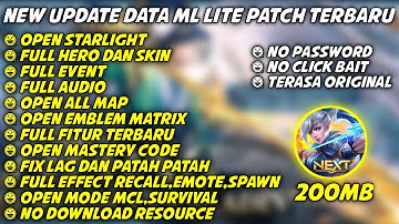 Data ML Lite Full Event  200Mb Update Patch Yin | ML Lite | ML Lite Patch Terbaru
