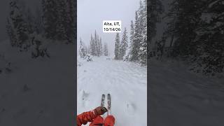 🌨️⛷️ First day of the ski season at Alta yesterday, October 14. 1️⃣✅