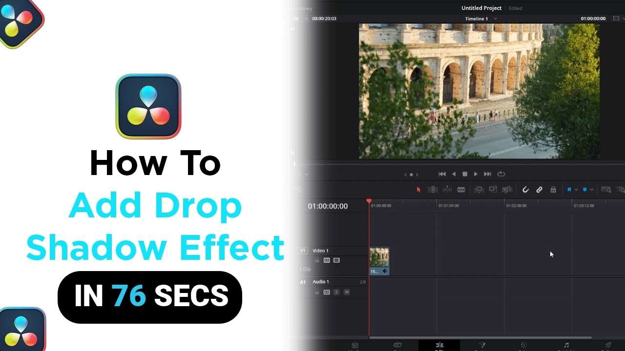 How to Add Drop Shadow Effect on Davinci Resolve [NEW] - YouTube
