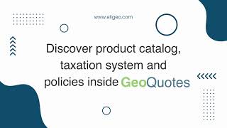 Quoting Software GeoQuotes - Explore the App's Product Catalog, Tax & Policy Features screenshot 4