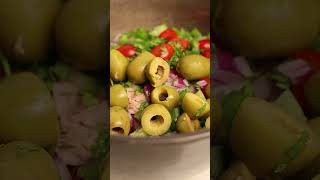 🖐🏼 5 Ensaladas para el Verano 🥗☀️La N°1 es de Atún y Alubias 🐟🫘 #shorts #ensalada #verano #calor