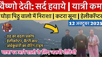 वैष्णो देवी: सर्द मौसम | घोड़े पिट्ठू वाले निराश | यात्री कम #vaishnodevi #yakshom #vaishnodeviyatra