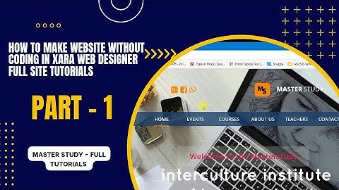 Create full website without coding | Master Study - Education | xara web designer |T-Guru | PART - 1