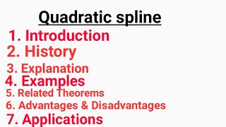 Quadratic spline with example in English