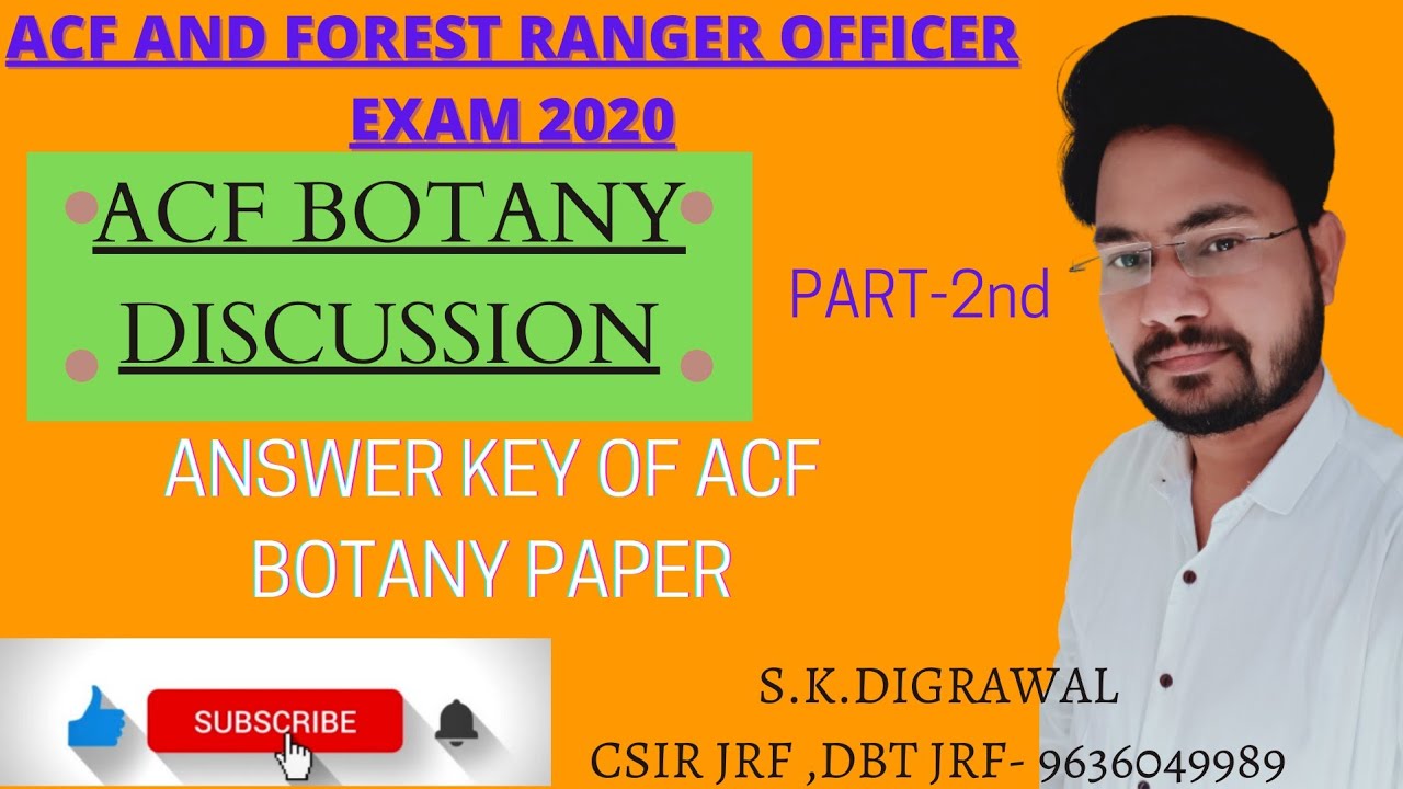ACF BOTANY PAPER (PART-2) -2021 SOLUTION