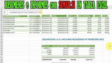 EXCEL - Función SUMAR SI para resúmenes e informes, tutorial muy fácil.