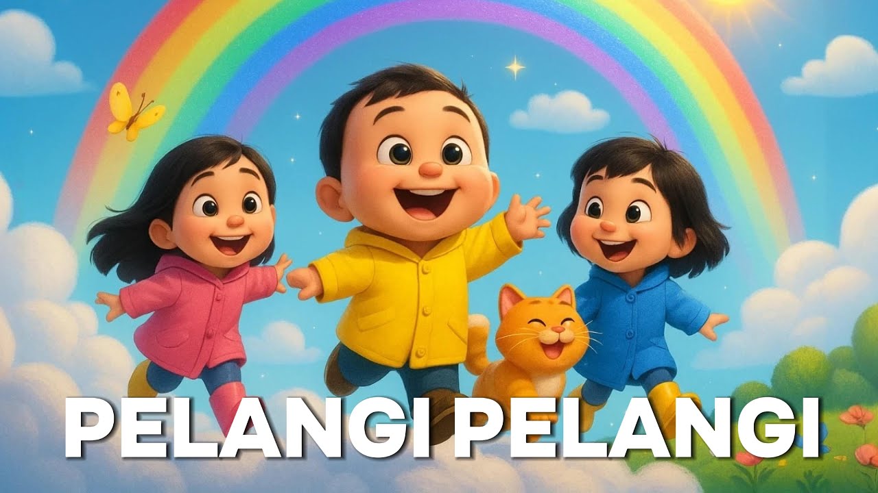 Pelangi-Pelangi 🌈 | Lagu Anak Ceria & Edukatif | Animasi 3D