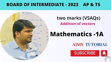 2 marks addition of vectors important questions || mathematics 1A || intermediate mathematics