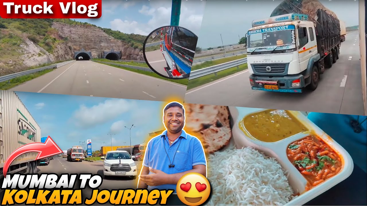 Mumbai to Kolkata Truck Journey Start Maza Aayega || All Day Truck Driver Vlog| 