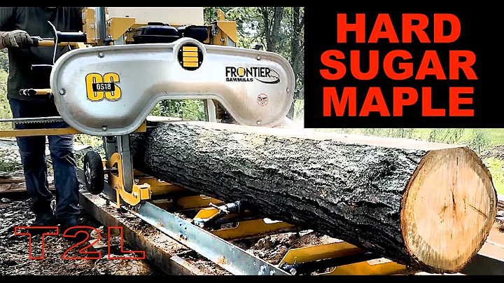 Ripping down a Sugar Maple on my portable sawmill