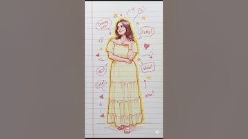 How to create Cute sketch in 5 secs? ☺️😘#trending #shorts #viral