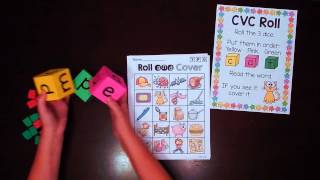 CVC Words Game - How to Play this Fun Word Rolling Literacy Center Activity screenshot 1