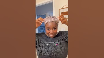 Wig Sintetis Pixie Cut Murah $15 | Memasang Pixie Pendek | Wig Sintetis Rihanna Pink #shorts