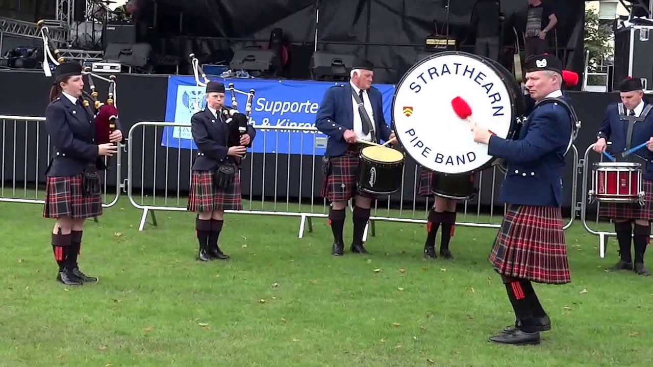 Strathearn Pipe Band 2015 Kilt Run Perth Perthshire Scotland YouTube
