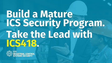 ICS418: ICS Security Essentials for Leaders