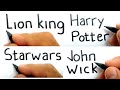 compilation movie , how to turn words : LIONKING , HARRY POTTER , STARWARS , JOHN WICK into cartoon