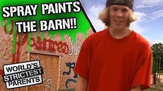 Teen Sprays Graffiti on the Barn! | World's Strictest Parents