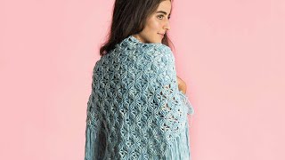 Crochet Mock-Rame Textured Shawl