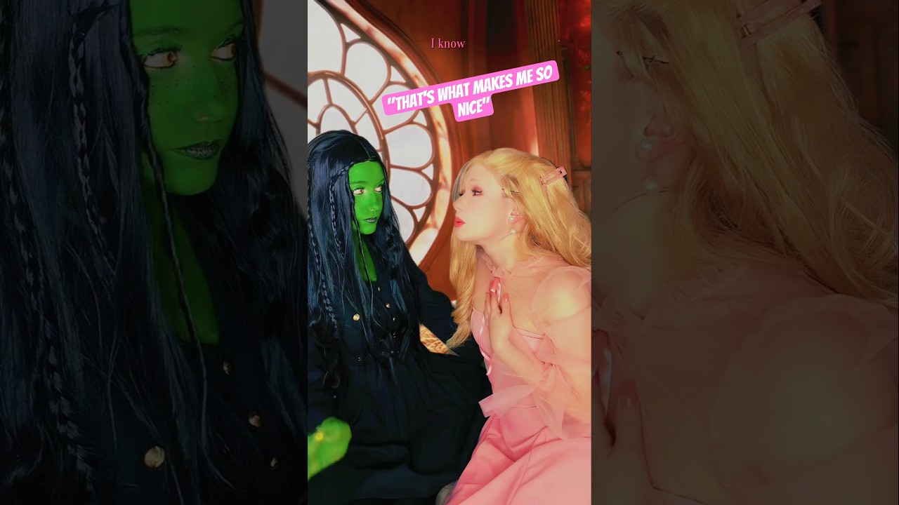 She's "so nice" | Elphaba & Glinda @nikkihatsunecosplay #cosplay #shorts #wicked