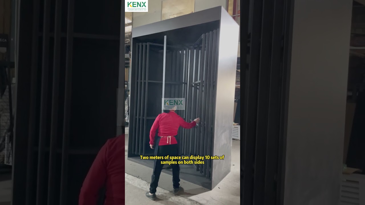 Flip Panel Display Racks for Tile, Stone & Wood Flooring Samples | Modern Showroom Solution