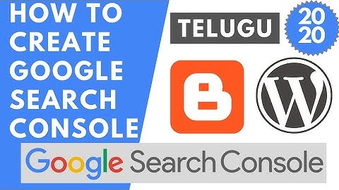 How to Create a Google Search Console Account In Telugu (2020) | FAST