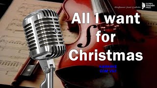 All I want for Christmas Lyrics Karaoke COM VOZ Tutorial Piano Guitar Ukulele Educação Musical