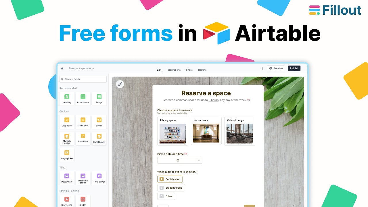 How to make forms with Airtable and fillout.com for free