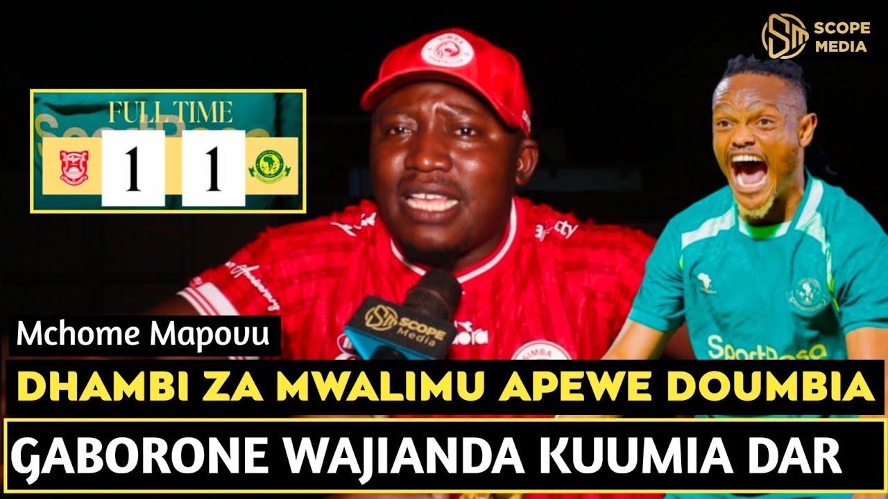 MCHOME MAPOVU APAGAWA NA GOLI LA SELEMANI MWALIMU CAF/GABORONE WALIPAKI BASI/YANGA ATAWAUA DAR