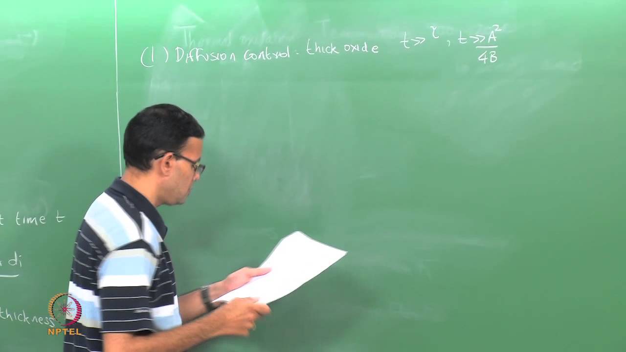 ⁣Mod-01 Lec-23 Layering: thermal oxidation