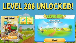 Level 206 Unlocked in Hay Day 🎉 | 2x XP Truck + Boosters Gameplay screenshot 4