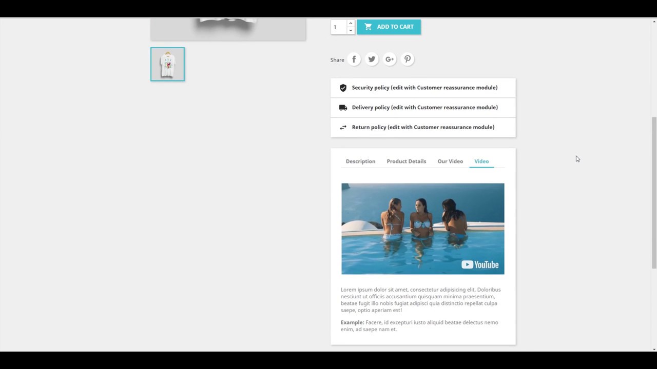 Product Video Youtube - PrestaShop 1.6 / 1.7 - YouTube Product Video Youtube - PrestaShop 1.6 / 1.7 - YouTube