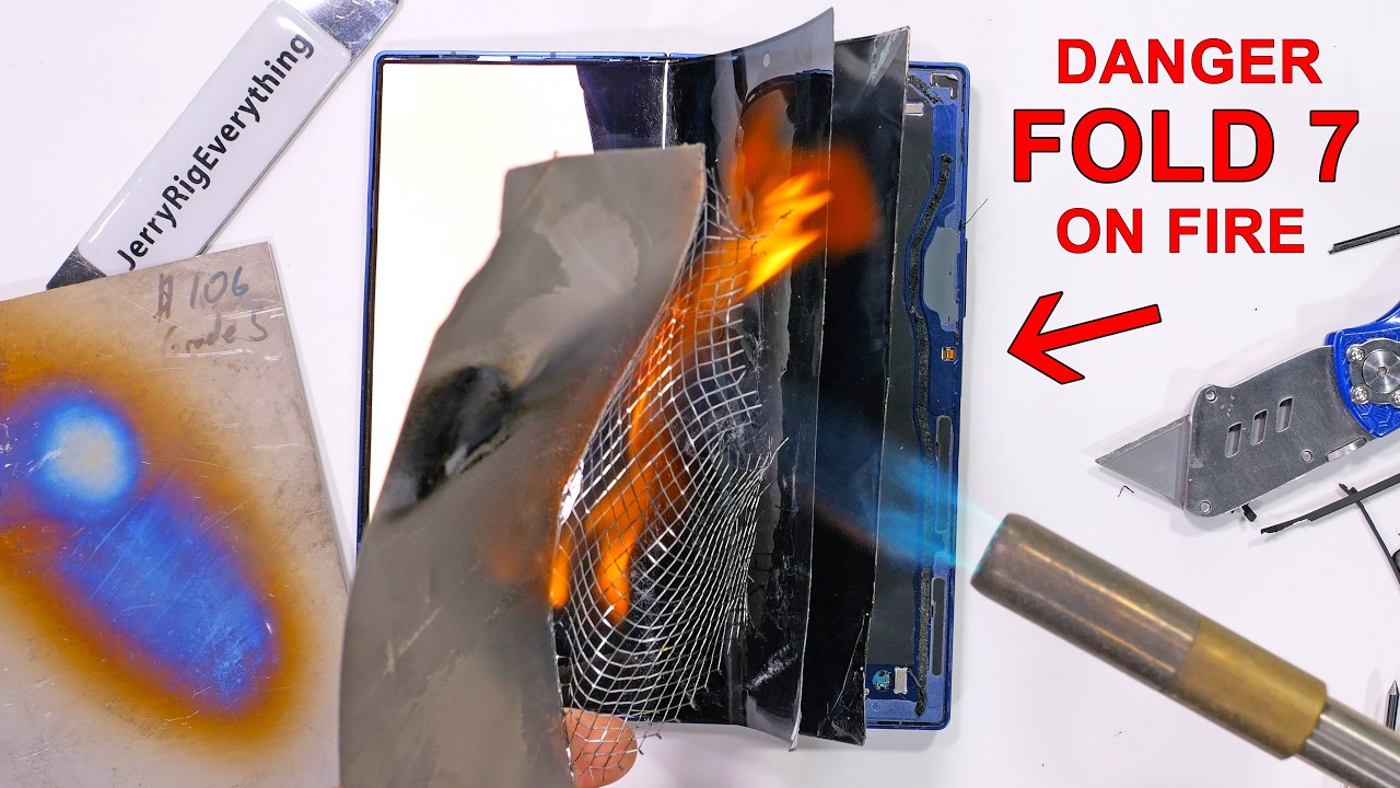 I lit my Samsung Z Fold 7 on Fire to see if Samsung lied...