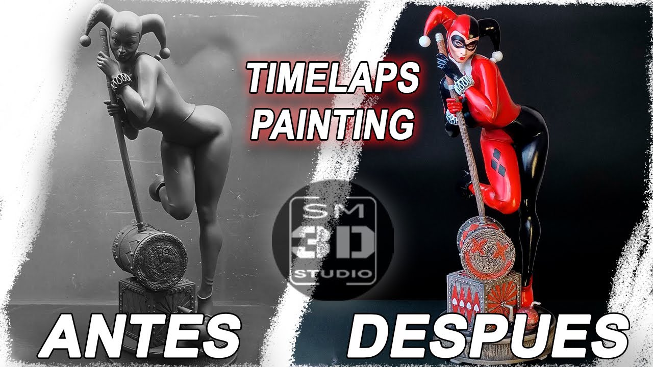Como Lo Pinte TimeLaps Harley Quinn #3dprint