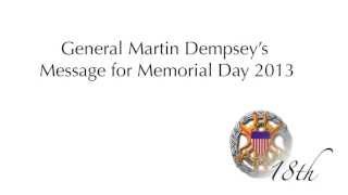 CJCS 2013 Memorial Day message